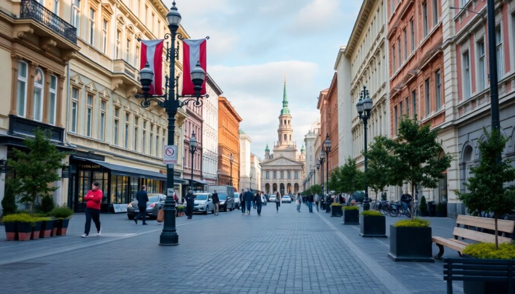 Москва: архитектура и винтажные улочки центра столицы - иллюстрация