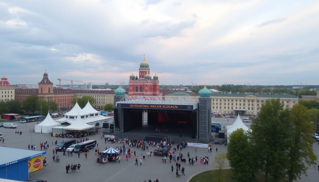 Пасхальные ярмарки и колоритные ярмарочные площади Астрахани - иллюстрация