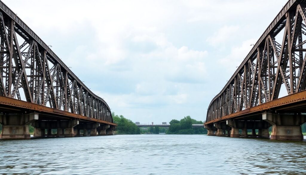 Красота старых линий Твери: мосты и набережные - иллюстрация