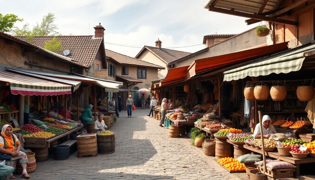 Путешествия по старым рынкам и базарам России - иллюстрация