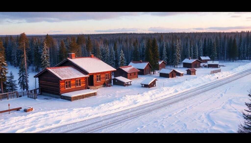 Города и села Архангельской области: побережье Белого моря и леса - иллюстрация