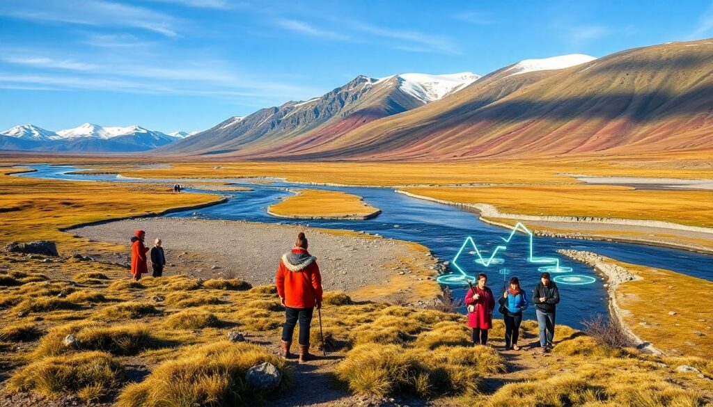 Национальные парки Норильского региона: тундра и полярные ландшафты - иллюстрация