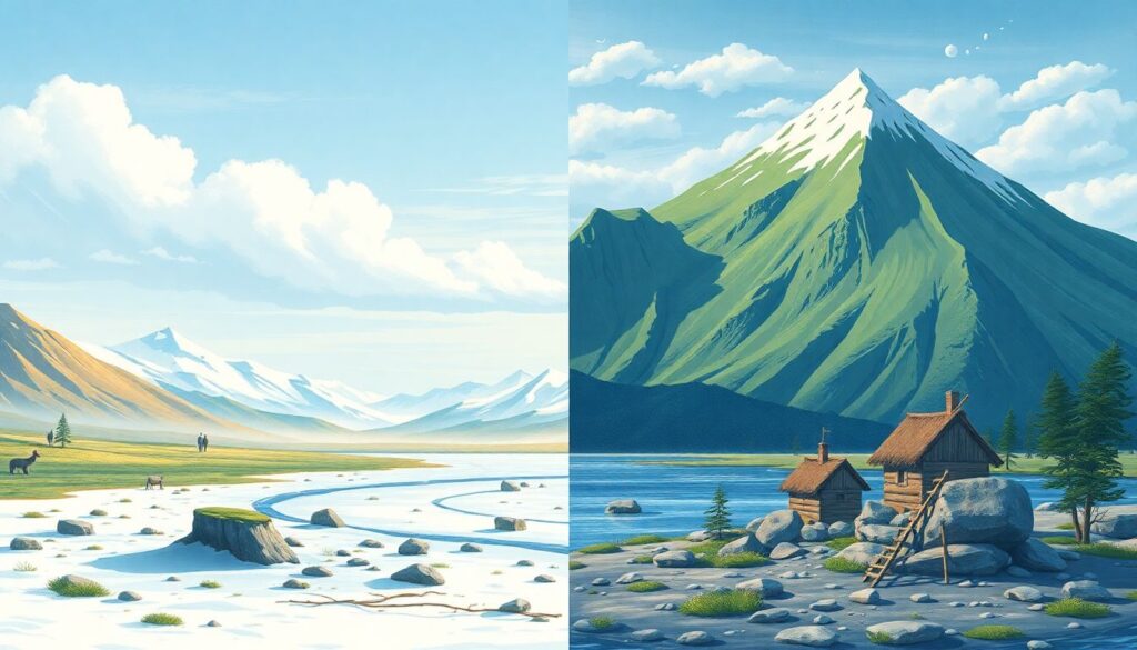 Национальные парки Норильского региона: тундра и полярные ландшафты - иллюстрация