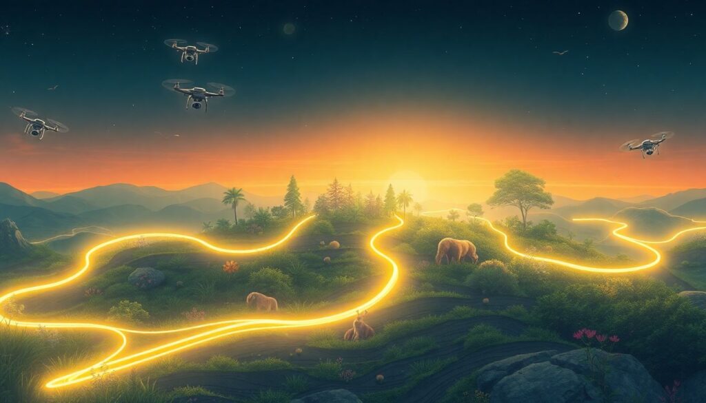 озера и заповедники - иллюстрация