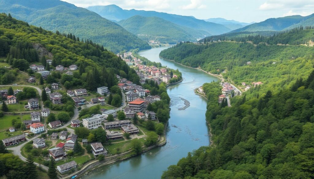 Города и села Ольгинской области: леса и реки - иллюстрация