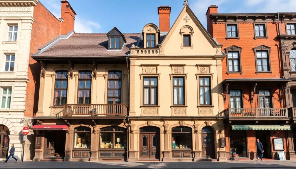 старые купеческие дома - иллюстрация