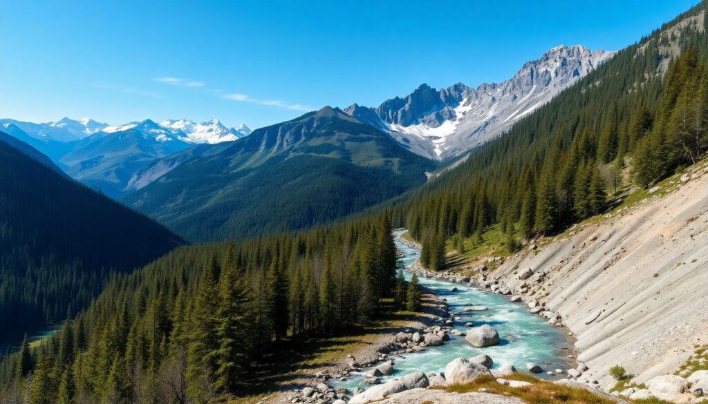 Национальные парки Республик Северного Кавказа: ущелья и плато - иллюстрация