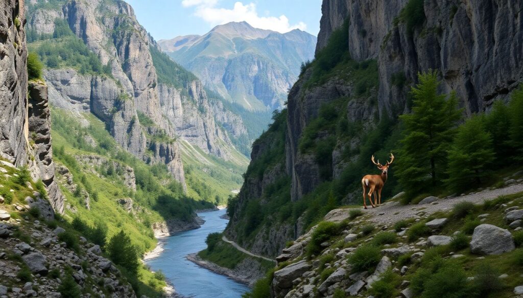 Национальные парки Республик Северного Кавказа: ущелья и плато - иллюстрация