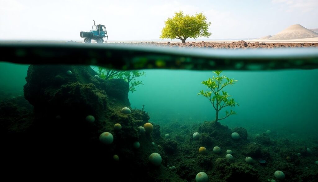 море и леса - иллюстрация