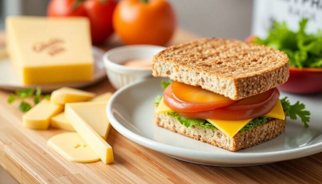 хлеб и сыры - иллюстрация