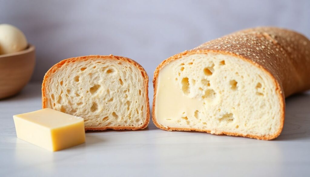 хлеб и сыры - иллюстрация