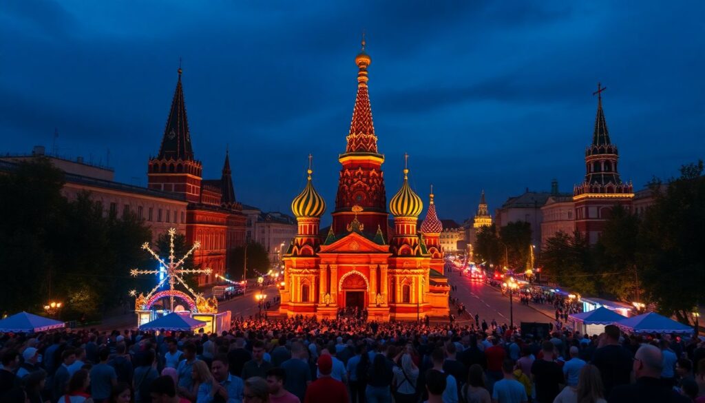 Фестивали у древних стен: фестивальная Москва и фото Петербург - иллюстрация