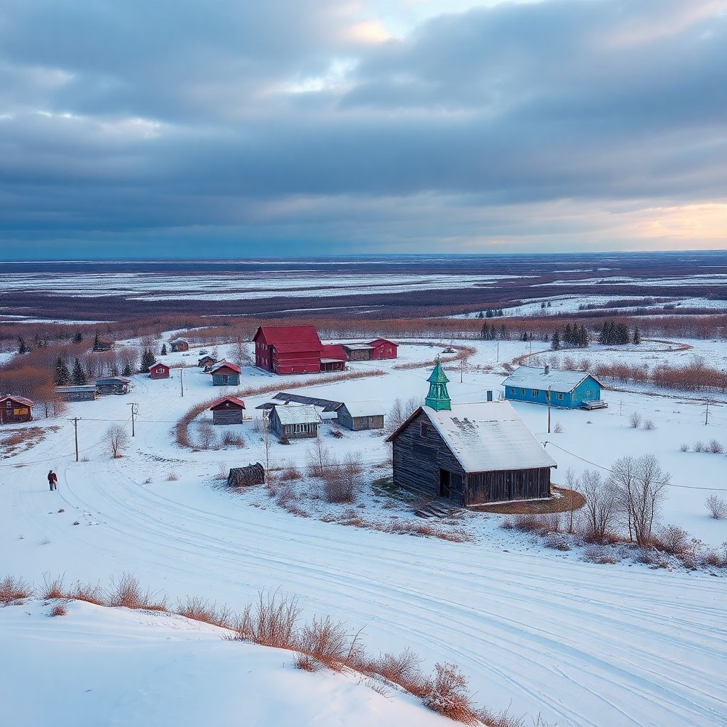 Города и села Ненецкого АО в условиях суровой тундры и северной природы