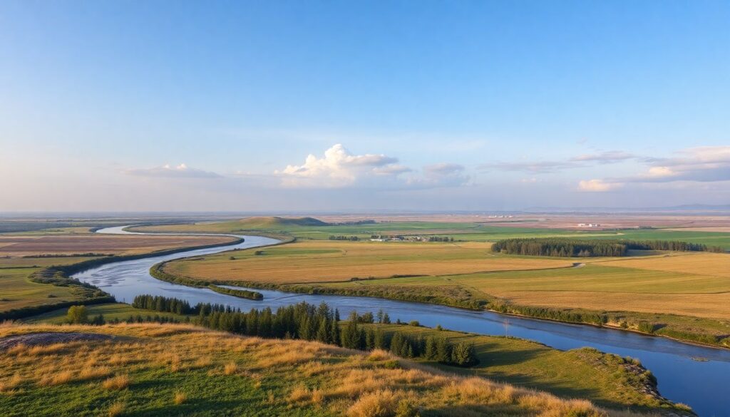 Города и села Омской области: степные горизонты и речки - иллюстрация