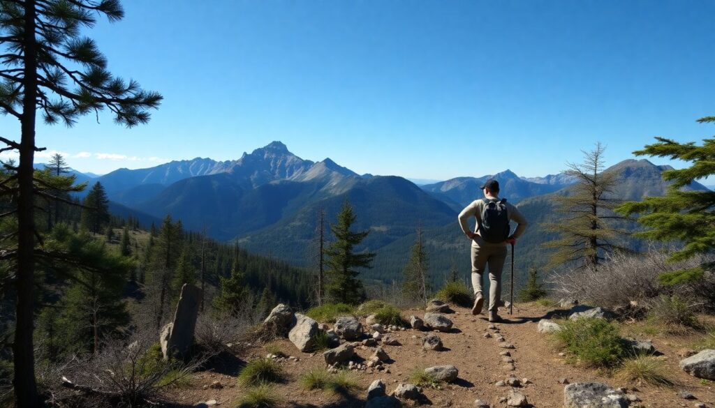 озера и дикие тропы - иллюстрация