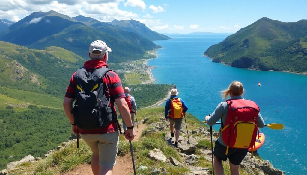 дальневосточная акула и горы - иллюстрация