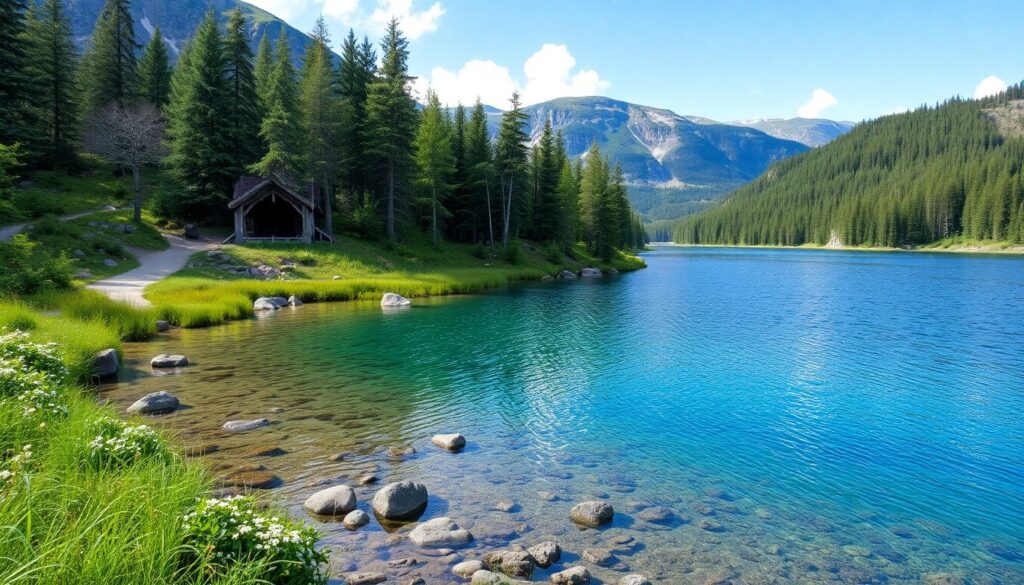 источники и озера - иллюстрация