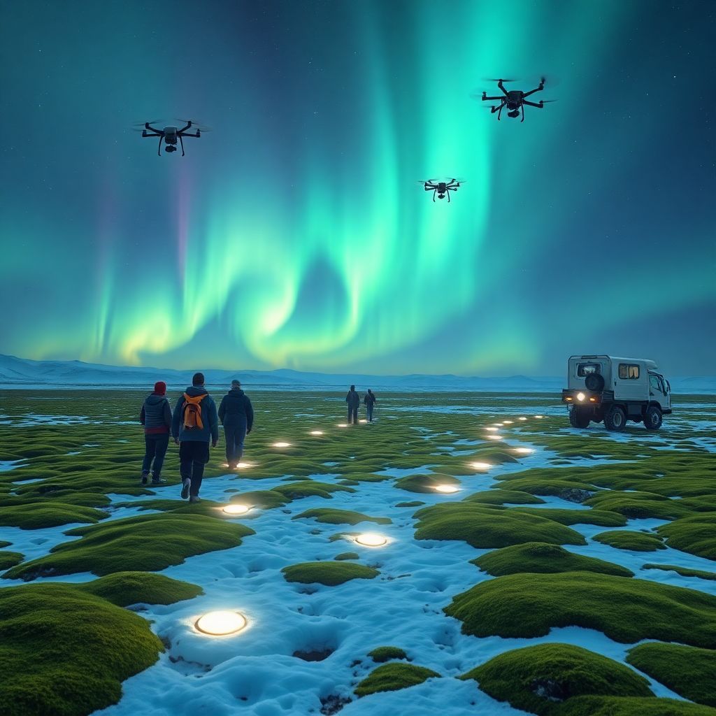 Тундра и северное сияние — удивительный мир природы Крайнего Севера