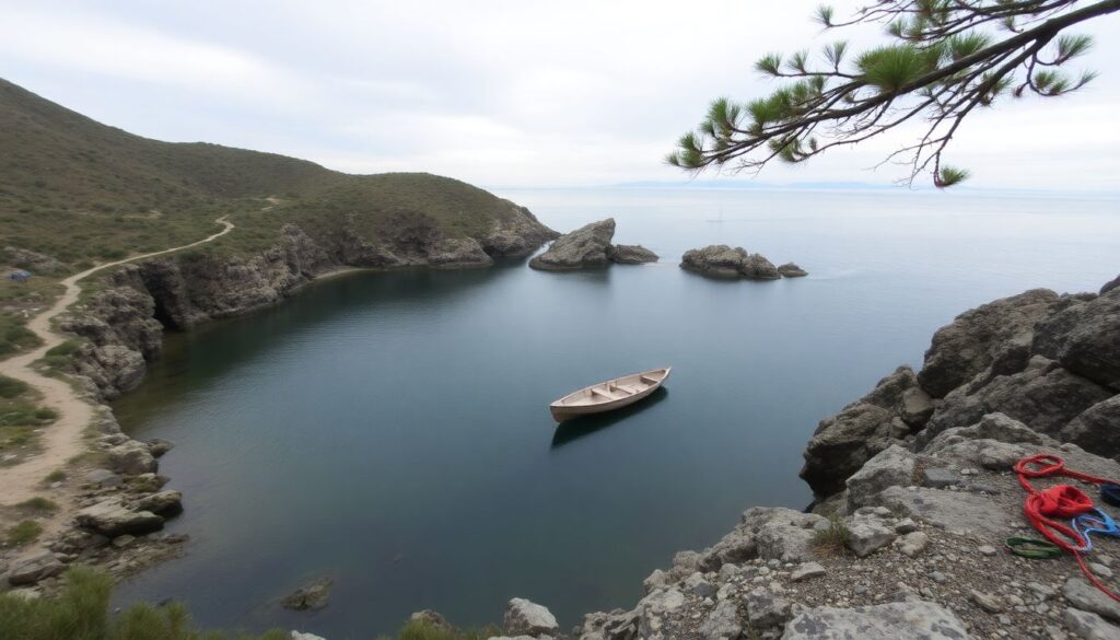 бухты и скалы - иллюстрация