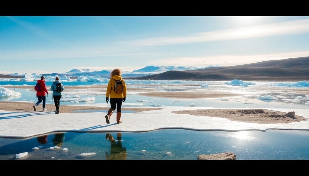 Национальные парки Наганы и Святые острова: арктические пляжи и лагуны - иллюстрация