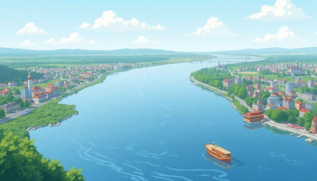 болота и реки - иллюстрация