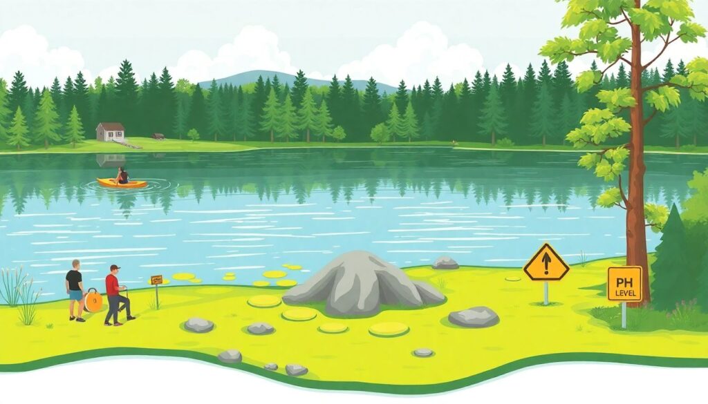 музеи и озёра - иллюстрация