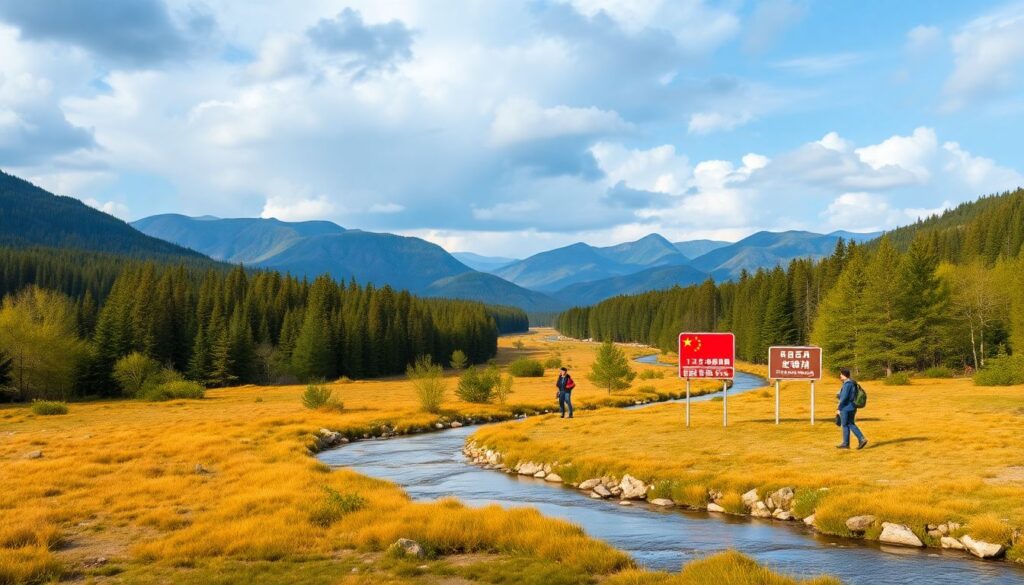 Национальные парки Еврейской автономной области: тайга и приморский ландшафт - иллюстрация