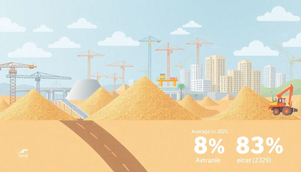 песчаные карьеры и ландшафты - иллюстрация