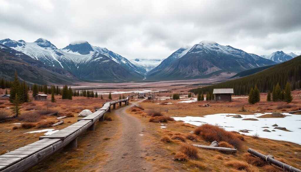 Национальные парки Мурманской области: северное сияние и тундра - иллюстрация