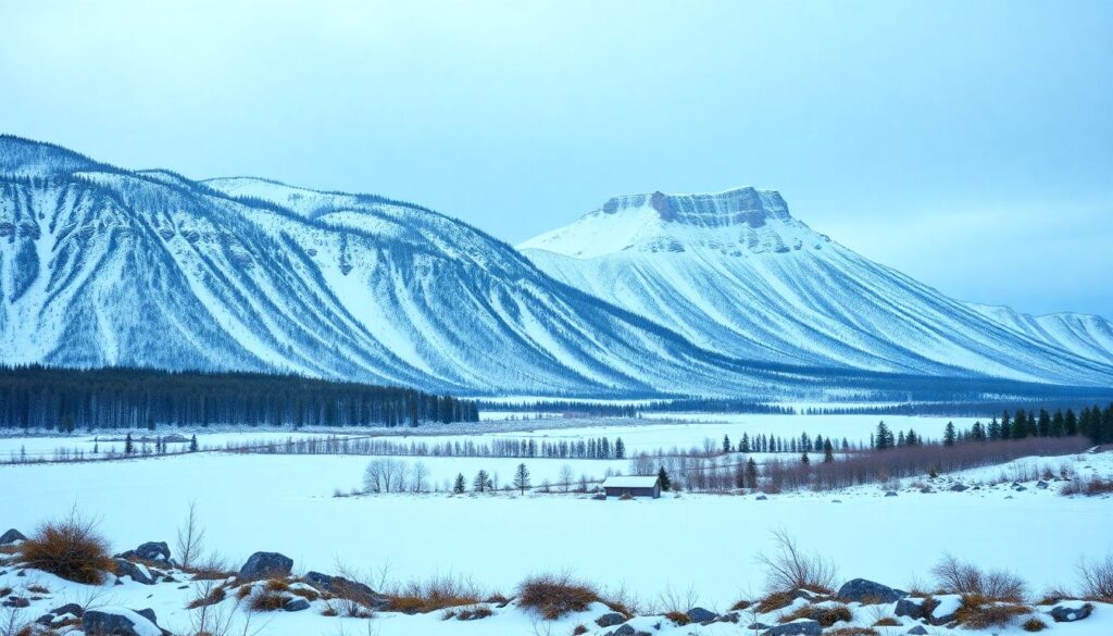 Национальные парки Мурманской области: северное сияние и тундра - иллюстрация