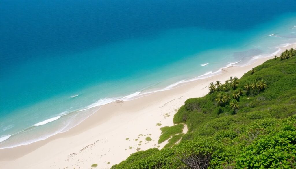 побережье и ландшафты - иллюстрация