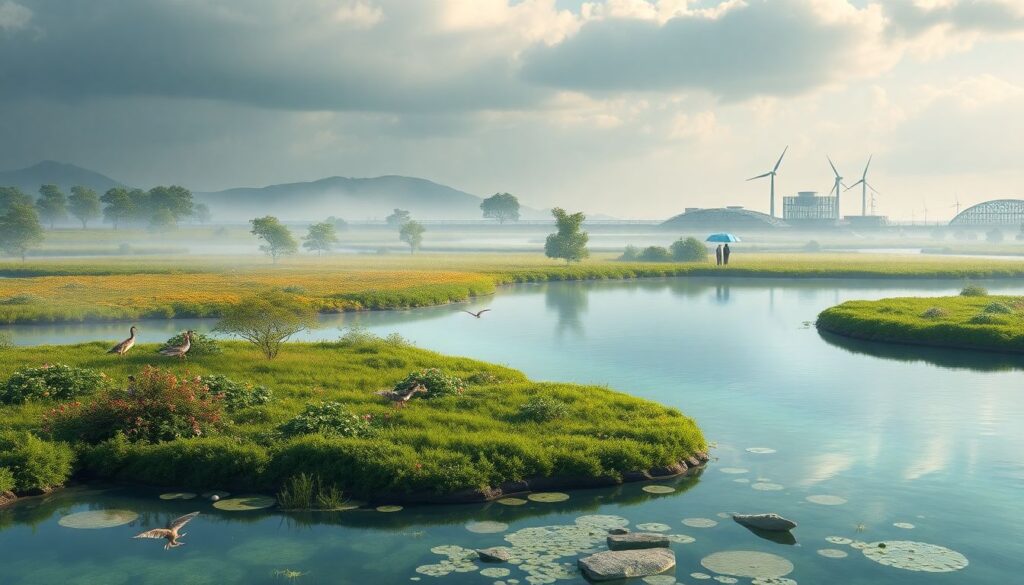 болота и озера - иллюстрация