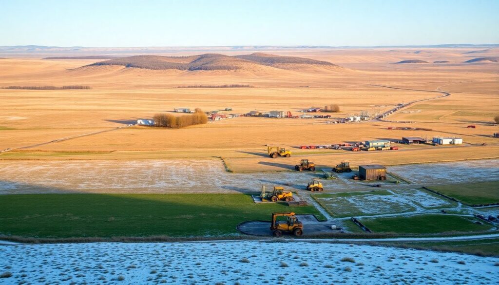 Города и села Омской области: степь - иллюстрация