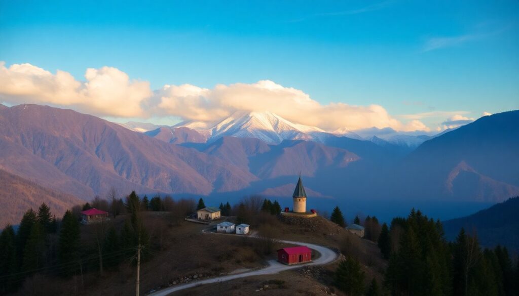 Города и села Северного Кавказа: горы - иллюстрация