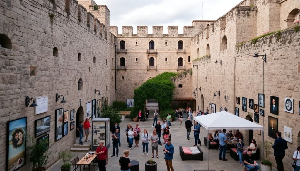 реки и старые крепости - иллюстрация