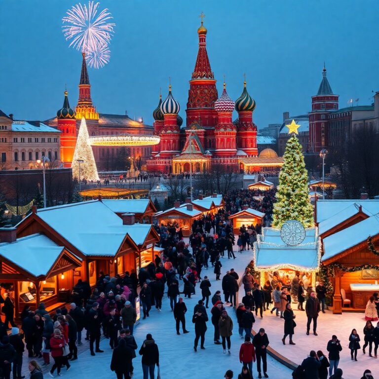 Москва: пик туристического наплыва 31 декабря и 2 января на Новый год
