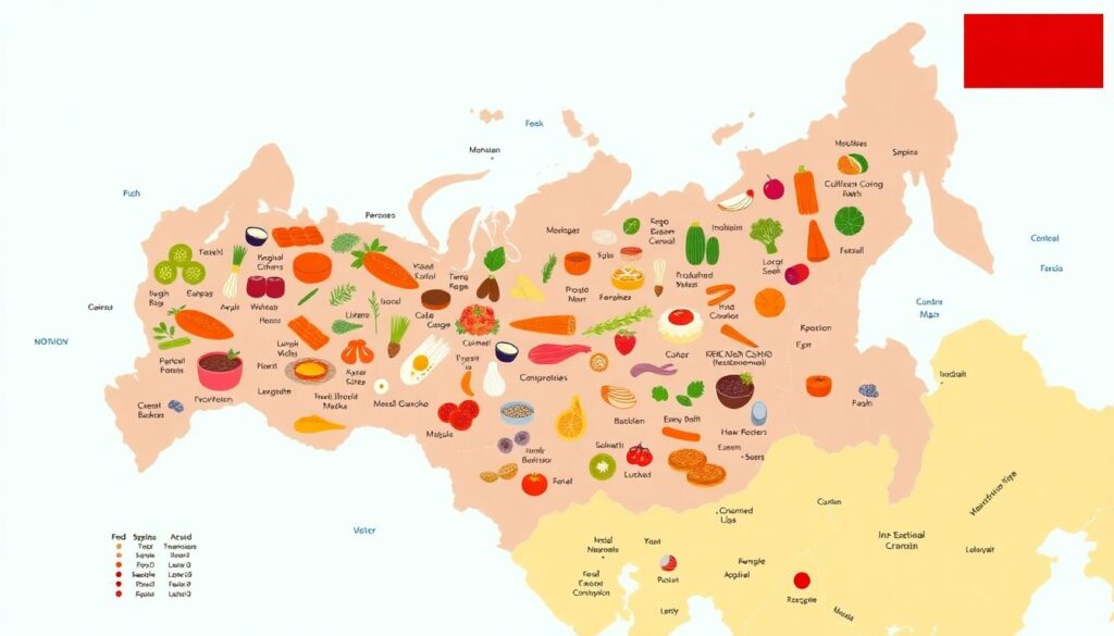 Гастрономическая карта регионов: чем отличается русская кухня от Калининграда до Камчатки - иллюстрация