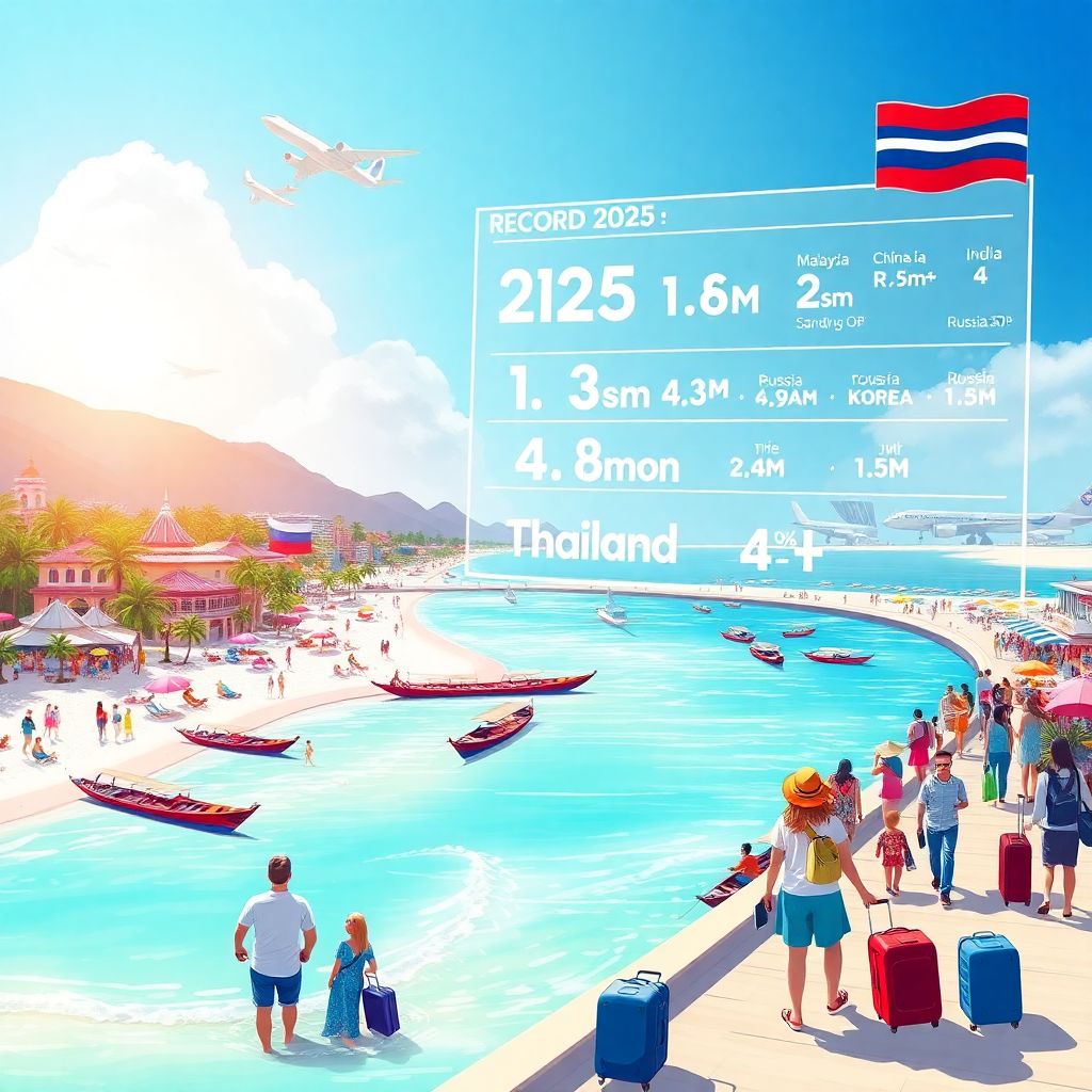 Рекордный поток: Россия вышла на 4 место по числу туристов в Таиланд в 2025