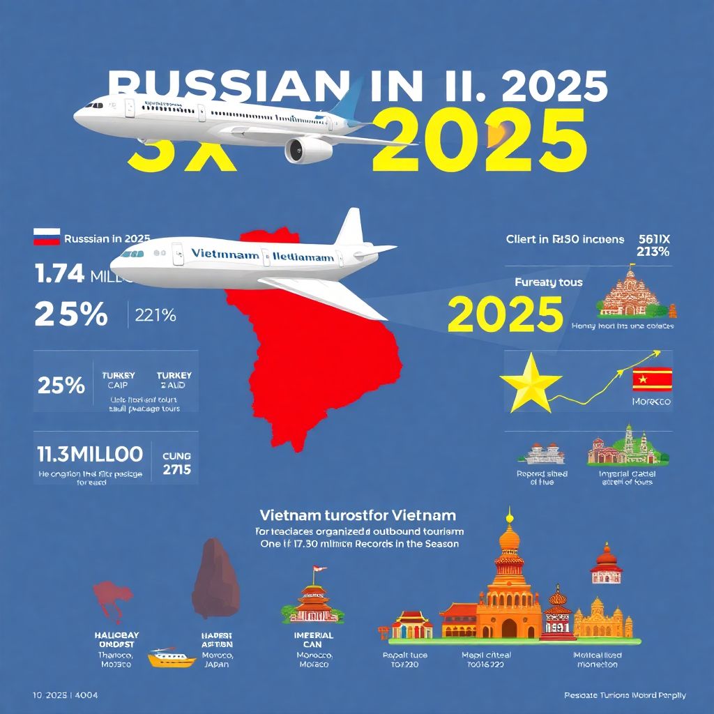 Турпоток из России во Вьетнам в 2025 году вырос втрое и побил рекорды сезона