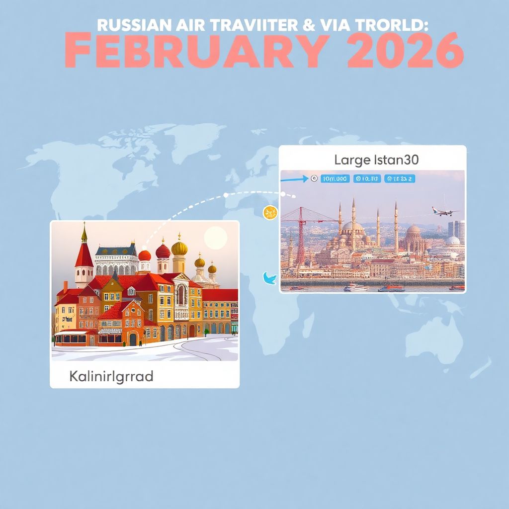 Востребованные направления на февраль 2026: Калининград и Стамбул лидируют
