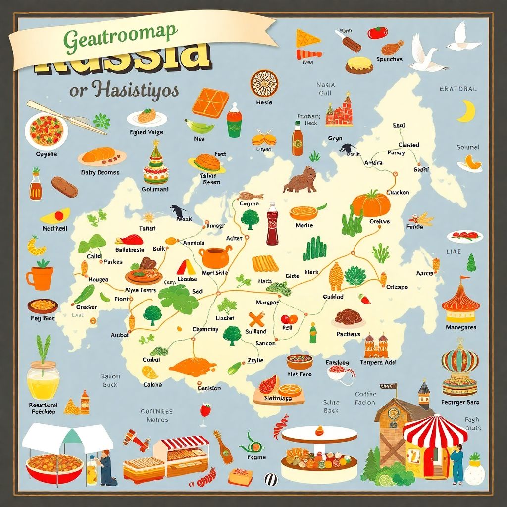 Гастрономическая карта России: региональные блюда и вкусы для путешествий