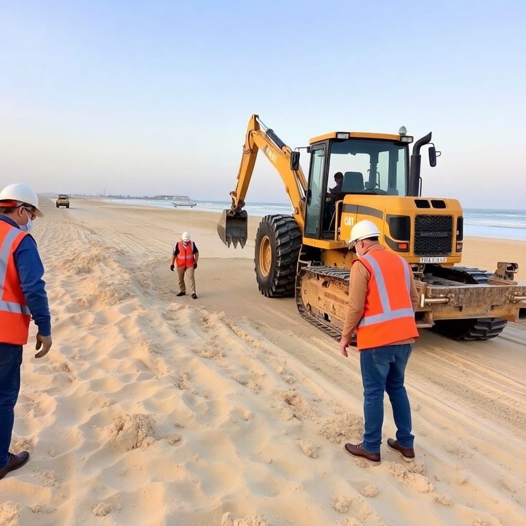 Замена загрязнённого песка на пляжах Анапы и сроки открытия сезона